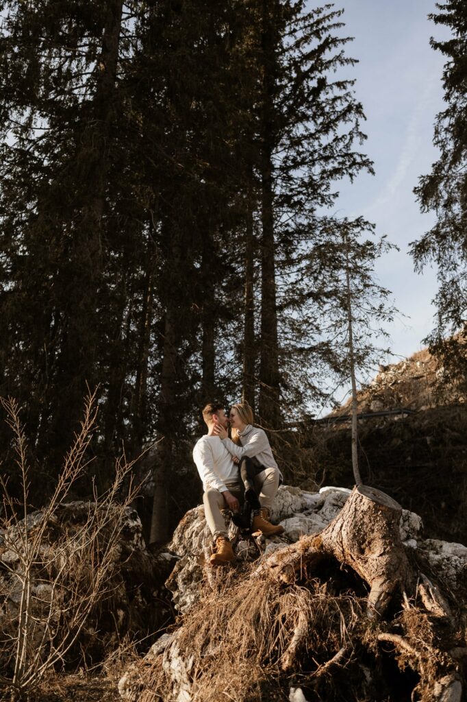 Séance engagement dans les dolomites