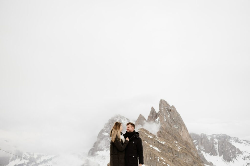 Séance engagement dans les dolomites