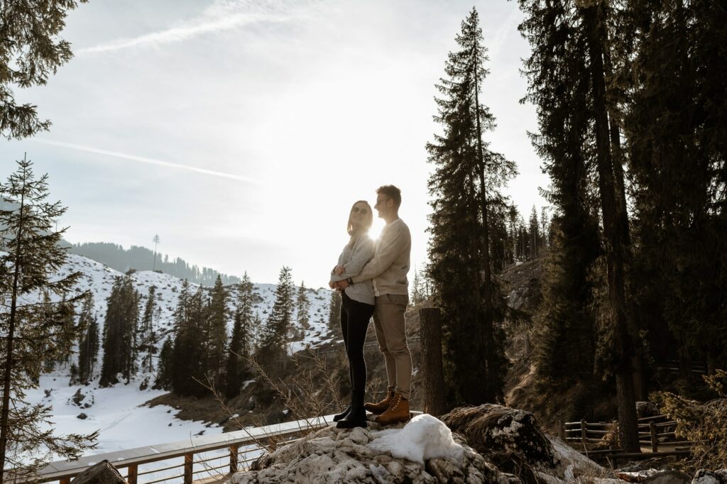 Séance engagement dans les dolomites