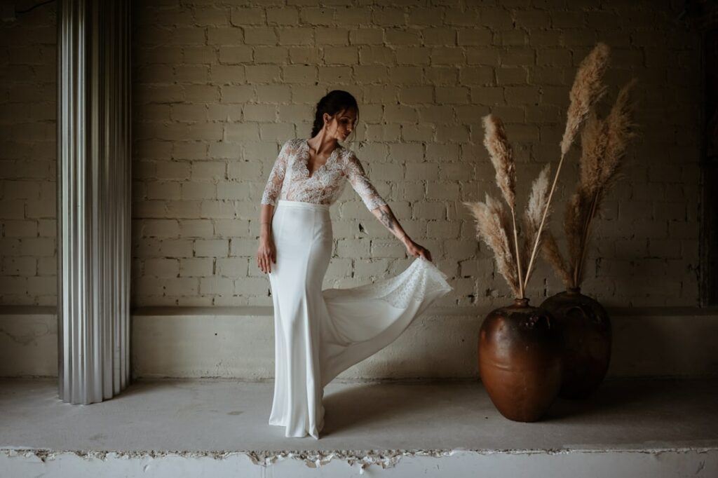 Détails tenue mariée