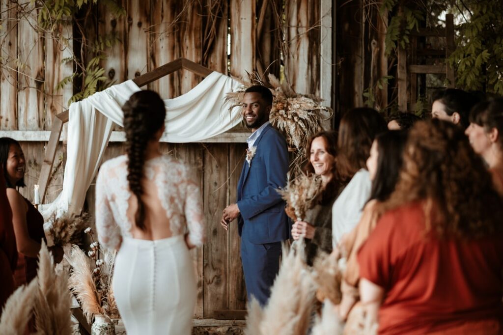 Entrée de la mariée à la cérémonie