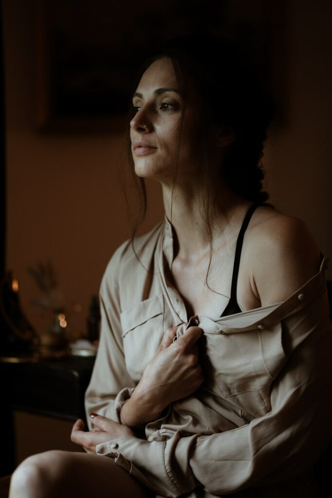 Portrait préparatifs mariée