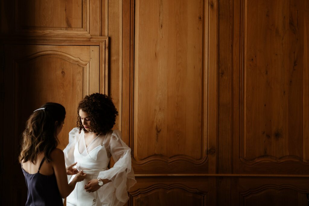 Préparatifs de la mariée